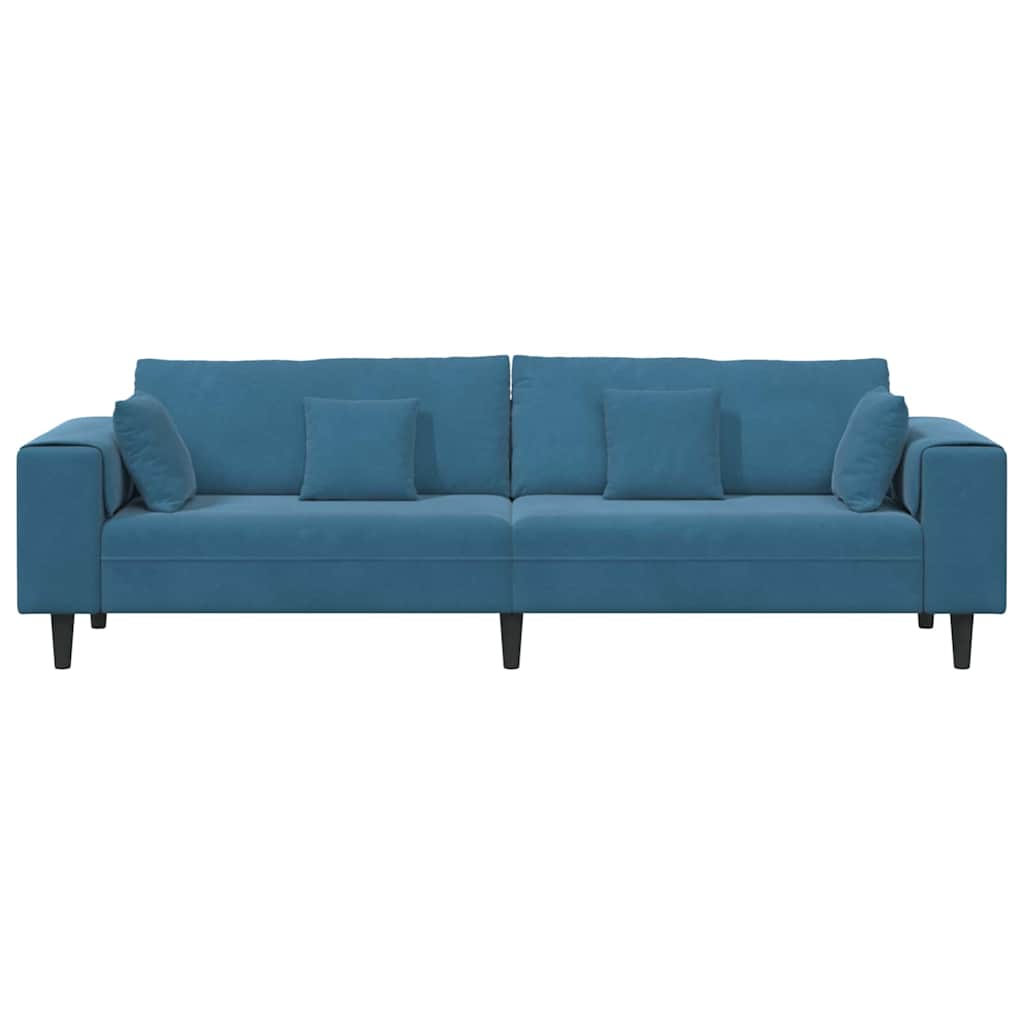Bank Blauw 250 x 77 x 76 cm Fluweel