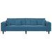 Bank Blauw 250 x 77 x 76 cm Fluweel