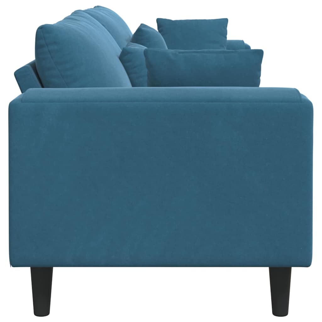 Bank Blauw 250 x 77 x 76 cm Fluweel