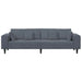 Bank Donkergrijs 250 x 77 x 76 cm Fluweel