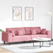 Bank Roze 250 x 77 x 76 cm Fluweel