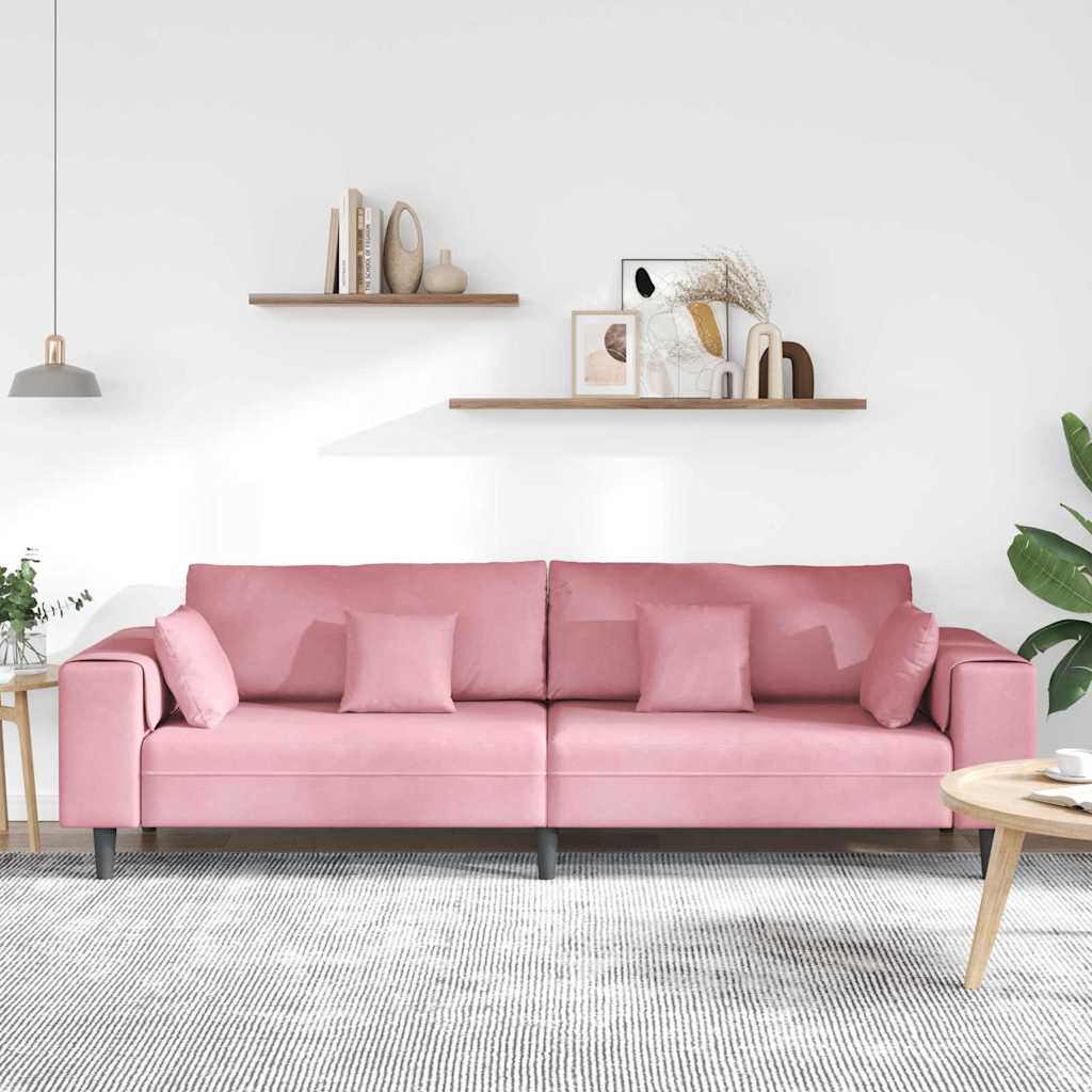 Bank Roze 250 x 77 x 76 cm Fluweel