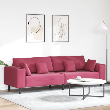 Bank Wijnrood 250 x 77 x 76 cm Fluweel