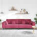 Bank Wijnrood 250 x 77 x 76 cm Fluweel