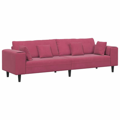Bank Wijnrood 250 x 77 x 76 cm Fluweel