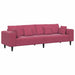 Bank Wijnrood 250 x 77 x 76 cm Fluweel