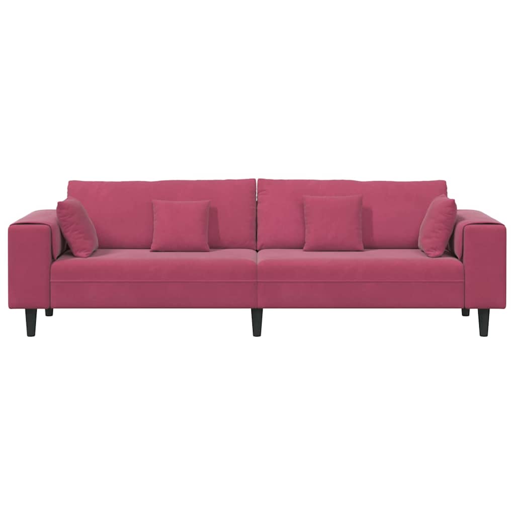 Bank Wijnrood 250 x 77 x 76 cm Fluweel
