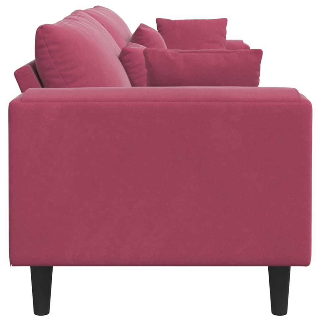 Bank Wijnrood 250 x 77 x 76 cm Fluweel