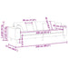 Bank Wijnrood 250 x 77 x 76 cm Fluweel