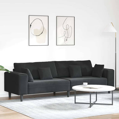 Bank Zwart 250 x 77 x 76 cm Fluweel