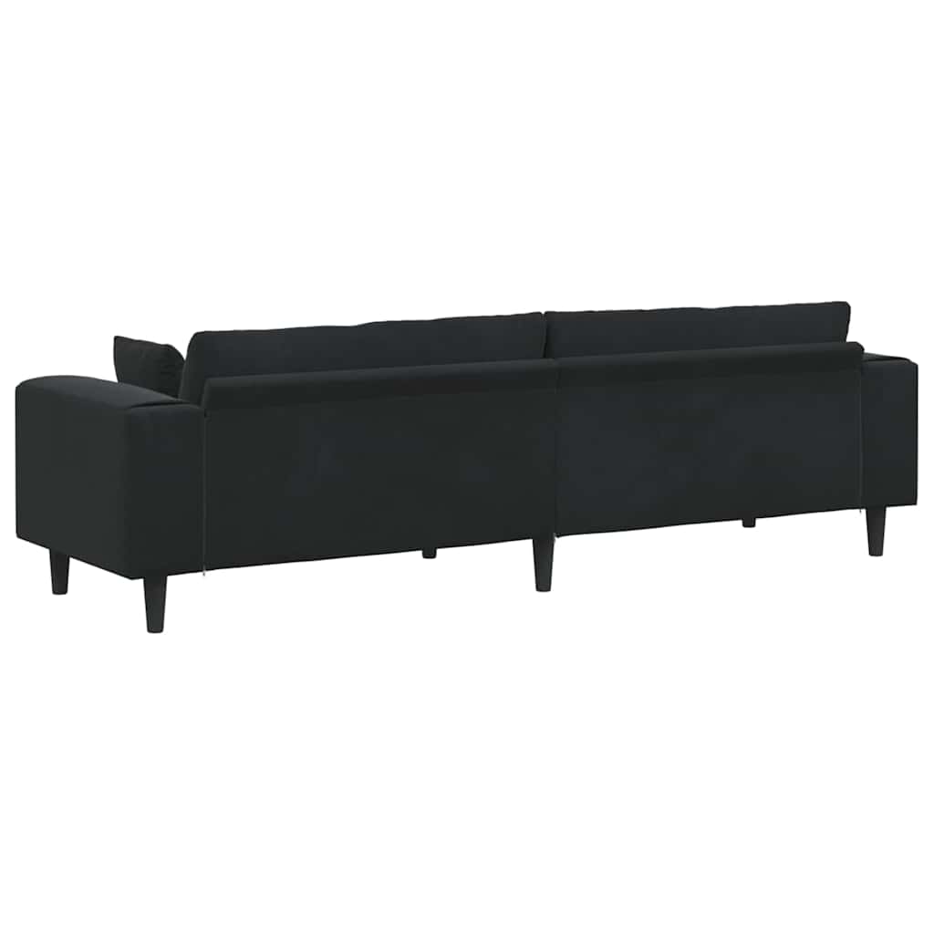 Bank Zwart 250 x 77 x 76 cm Fluweel