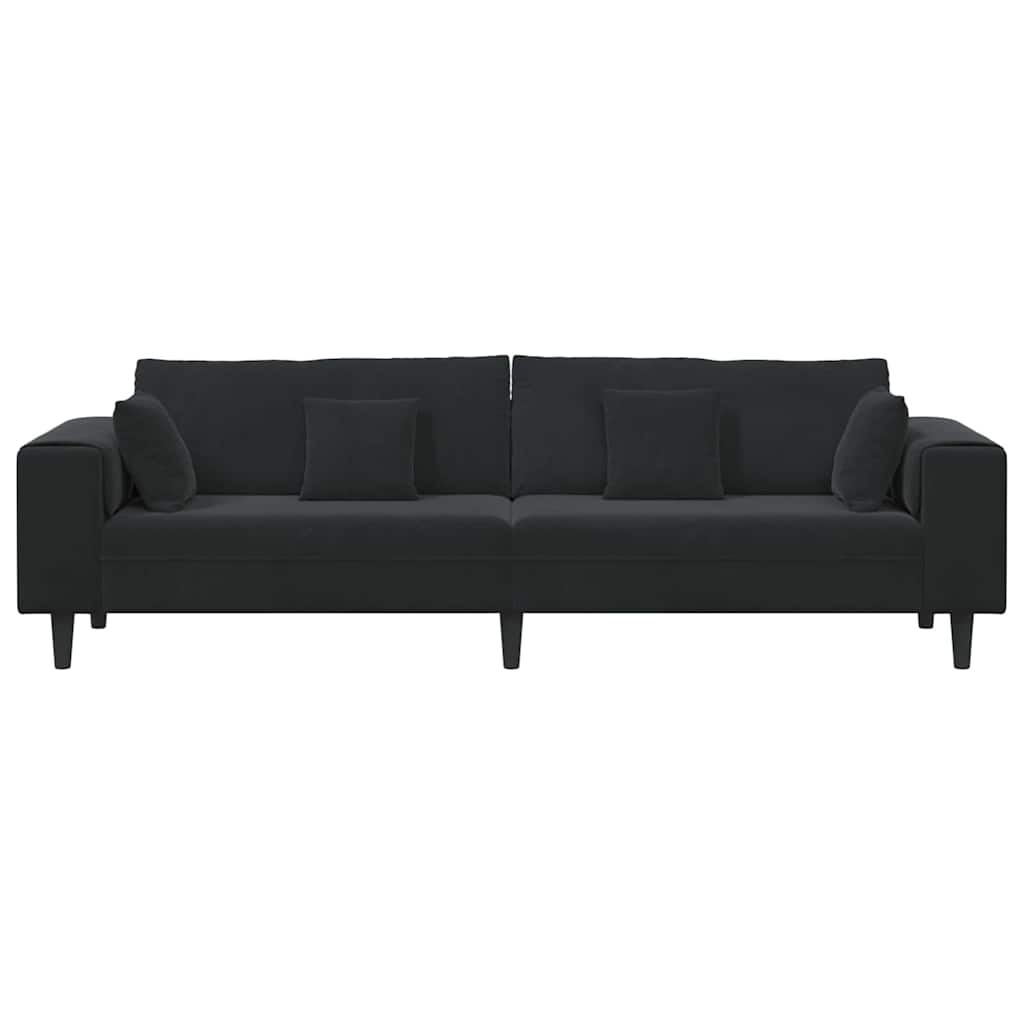 Bank Zwart 250 x 77 x 76 cm Fluweel