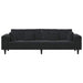 Bank Zwart 250 x 77 x 76 cm Fluweel