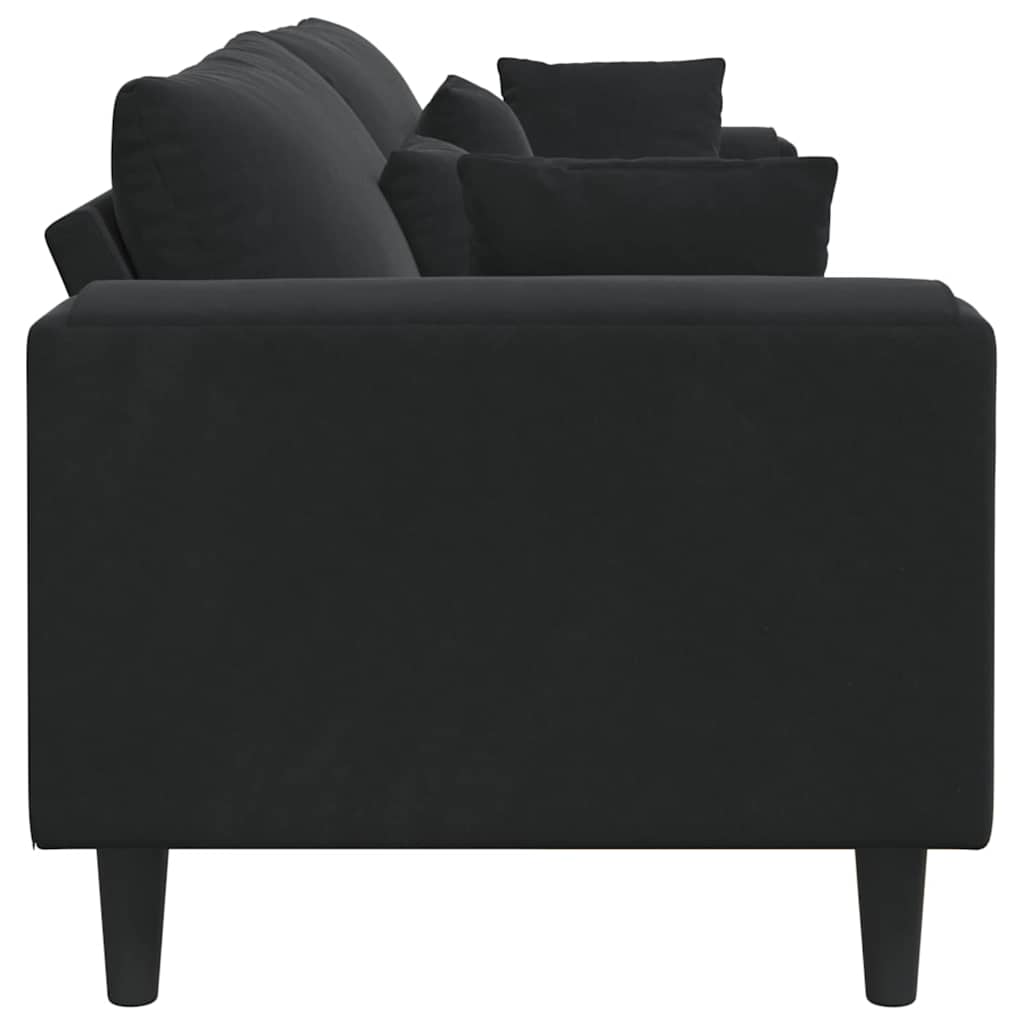 Bank Zwart 250 x 77 x 76 cm Fluweel