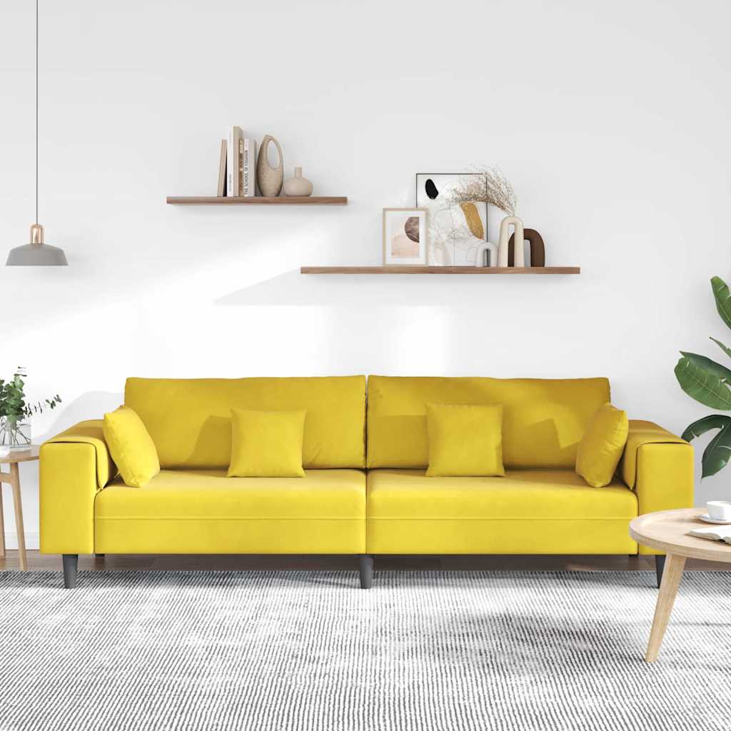Bank Geel 250 x 77 x 76 cm Fluweel