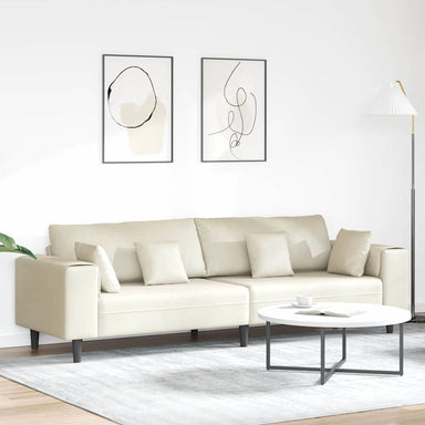 Bank Crème 250 x 77 x 76 cm Fluweel