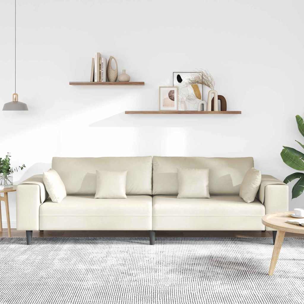 Bank Crème 250 x 77 x 76 cm Fluweel