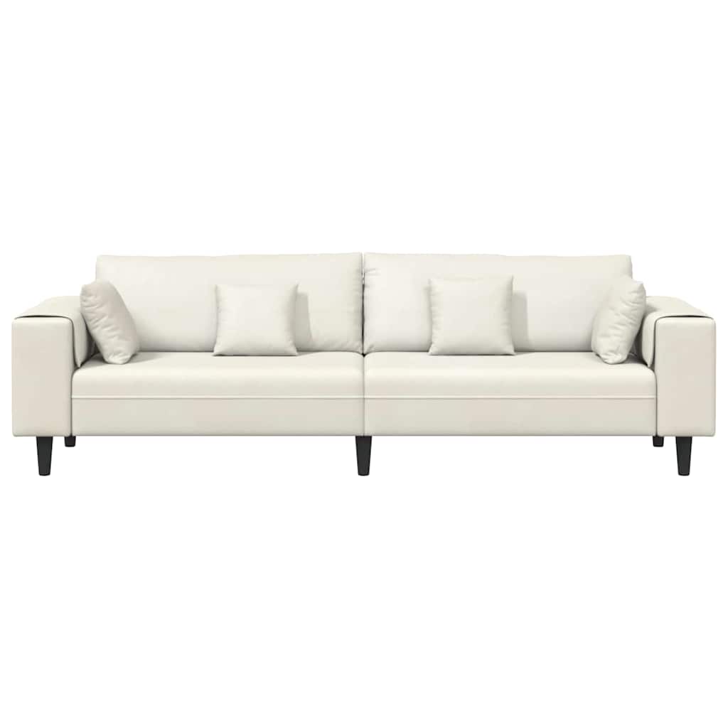 Bank Crème 250 x 77 x 76 cm Fluweel