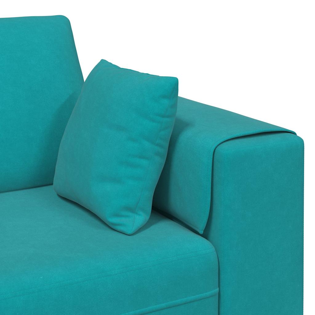 Bank Turquoise 250 x 77 x 76 cm Fluweel