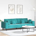 Bank Turquoise 250 x 77 x 76 cm Fluweel