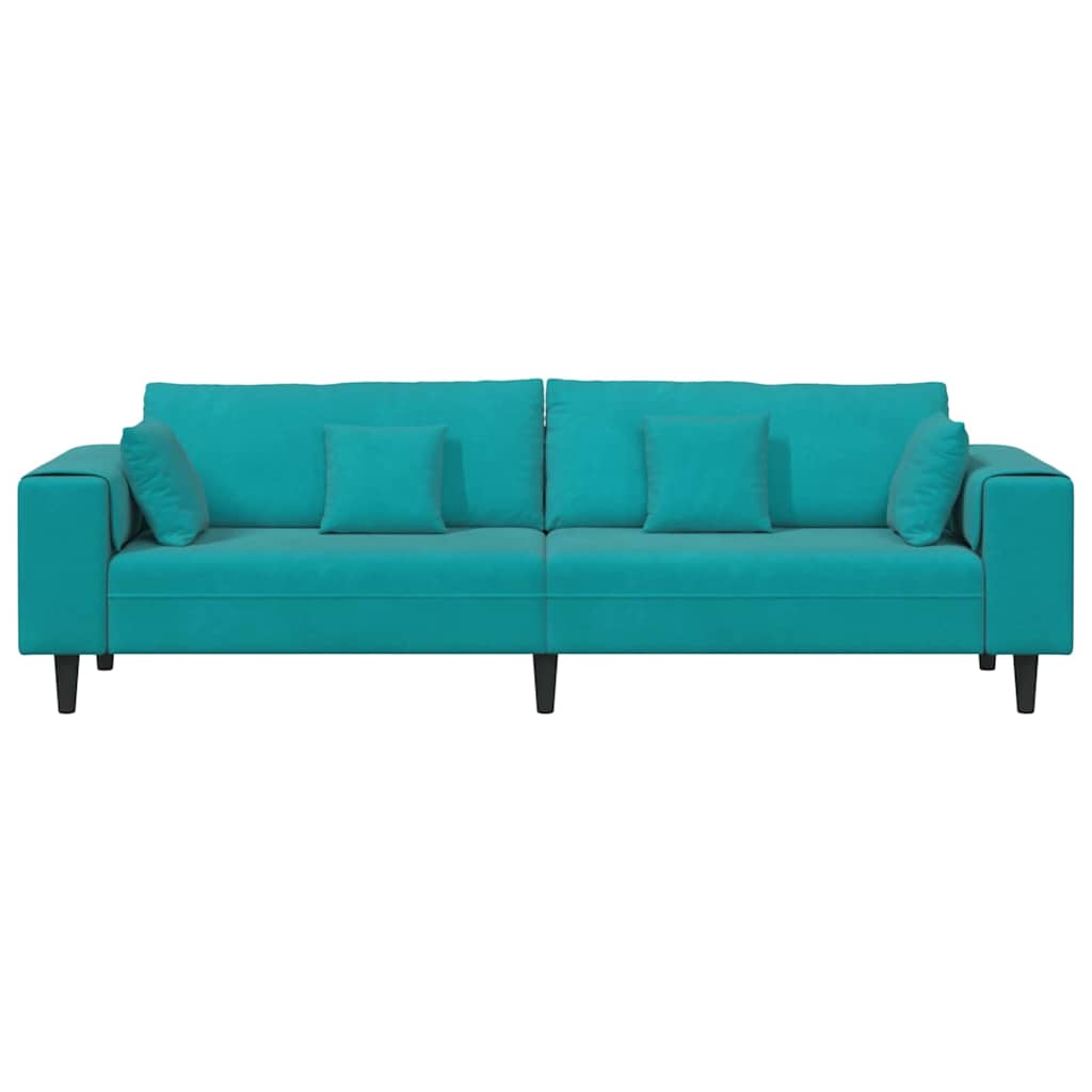 Bank Turquoise 250 x 77 x 76 cm Fluweel