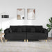 Bank 3 st Zwart Stof