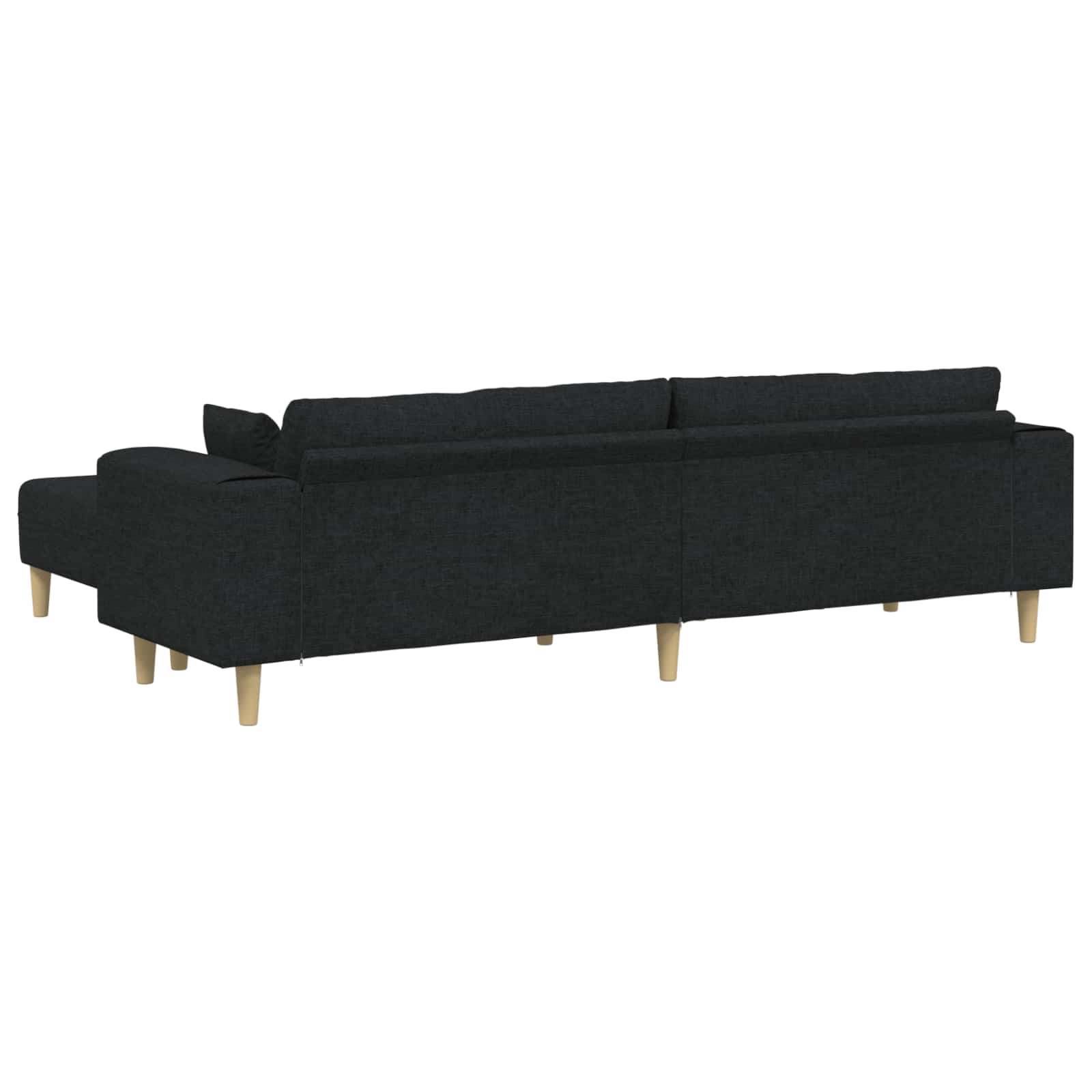 Bank 3 st Zwart Stof