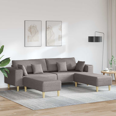 Bank 3 st Taupe Stof