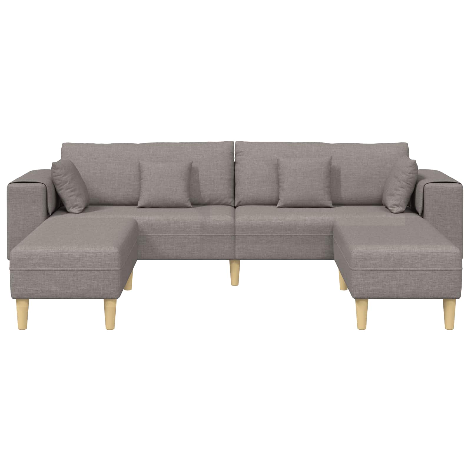 Bank 3 st Taupe Stof