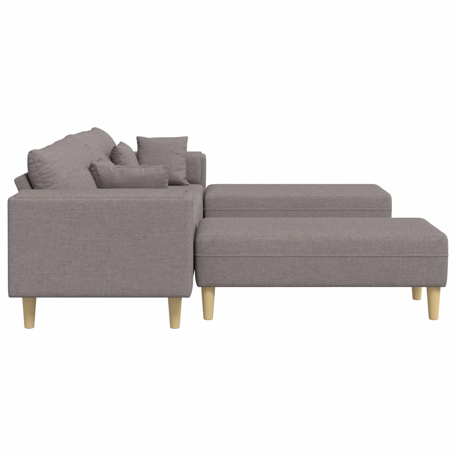 Bank 3 st Taupe Stof