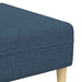 Bank 3 st Blauw Stof