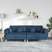 Bank 3 st Blauw Stof
