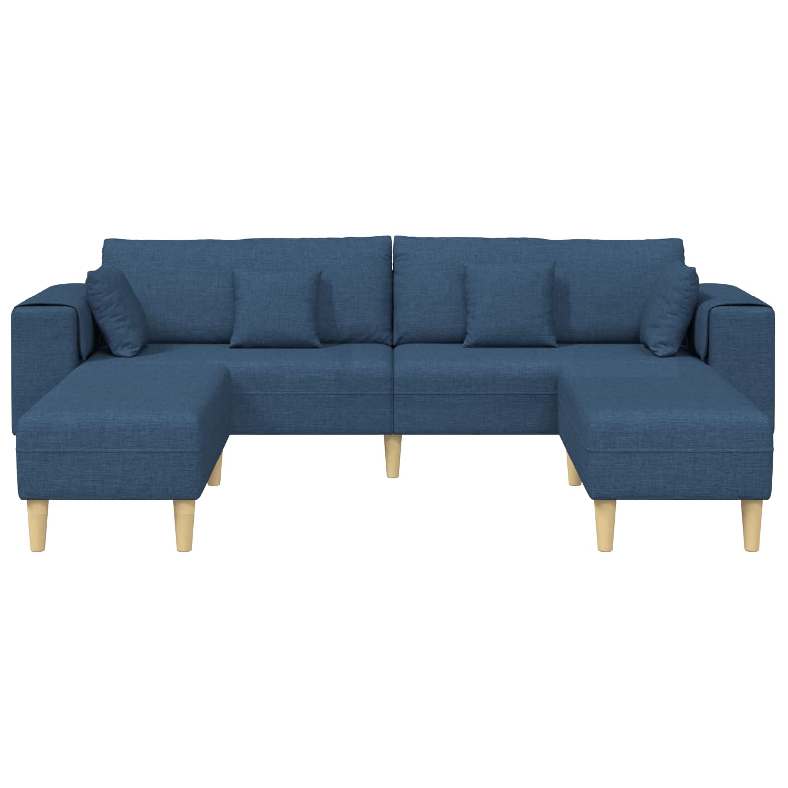 Bank 3 st Blauw Stof