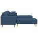 Bank 3 st Blauw Stof