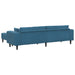 Bank 3 st Blauw Fluweel