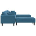 Bank 3 st Blauw Fluweel