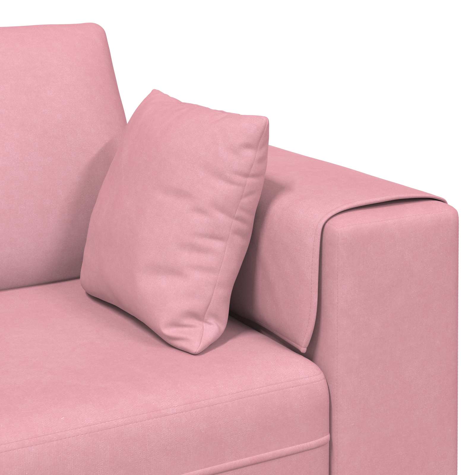 Bank 3 st Roze Fluweel