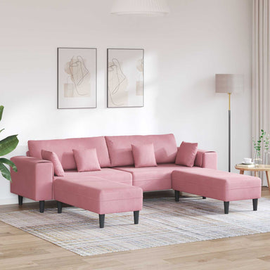 Bank 3 st Roze Fluweel