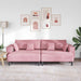 Bank 3 st Roze Fluweel