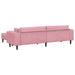 Bank 3 st Roze Fluweel