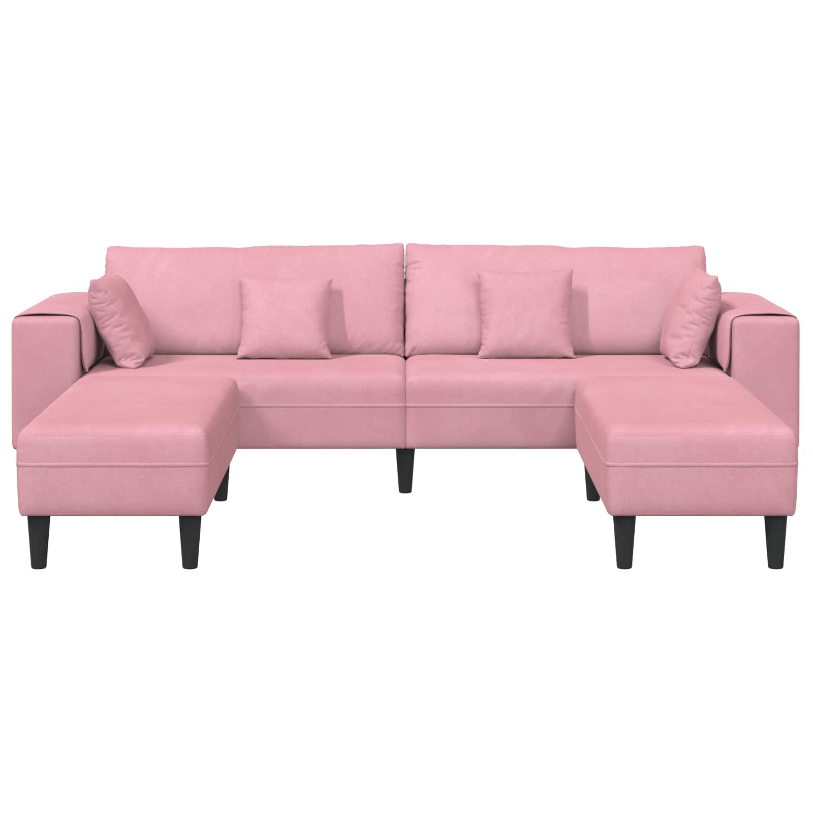 Bank 3 st Roze Fluweel