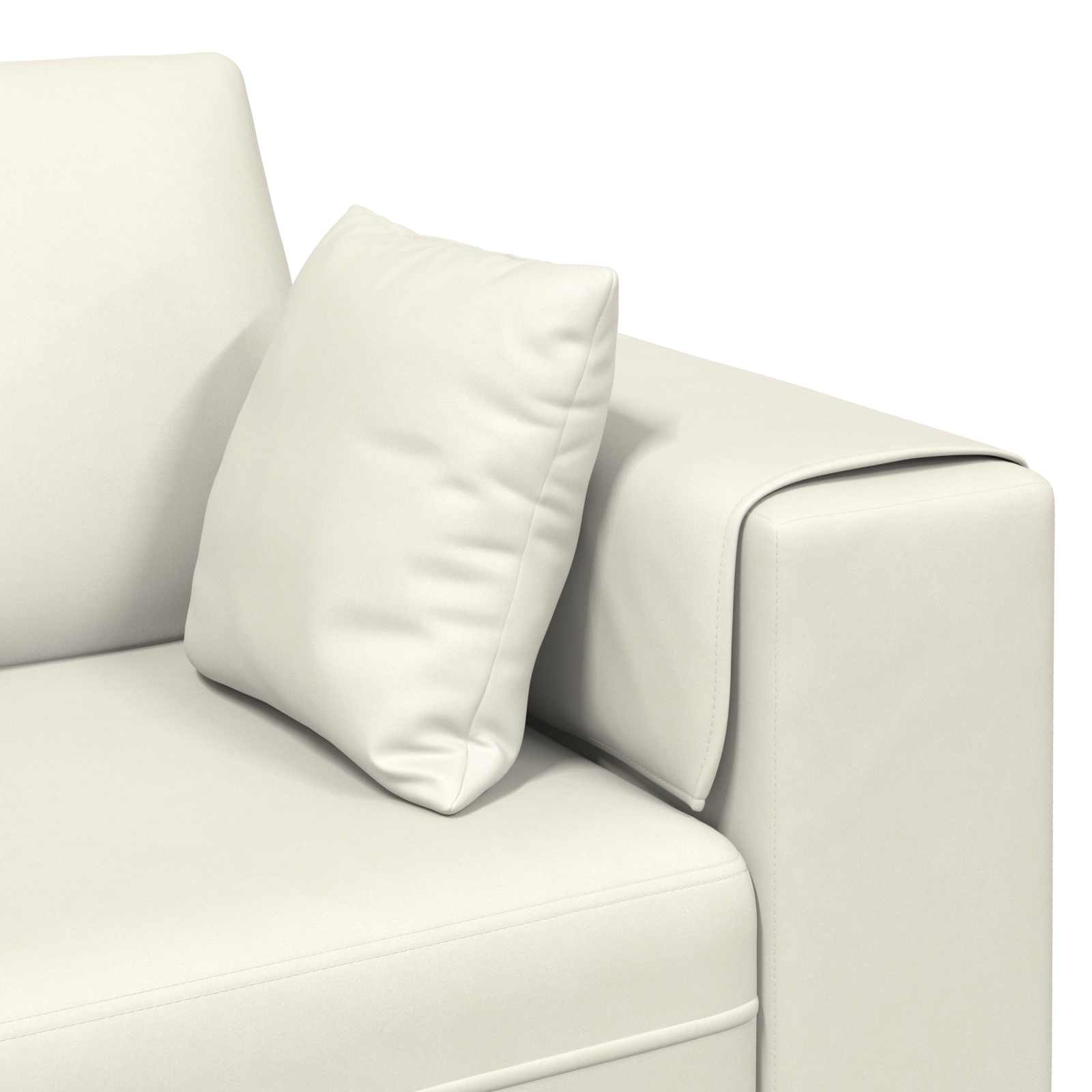 Bank 3 st Crème Fluweel
