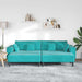 Bank 3 st Turquoise Fluweel