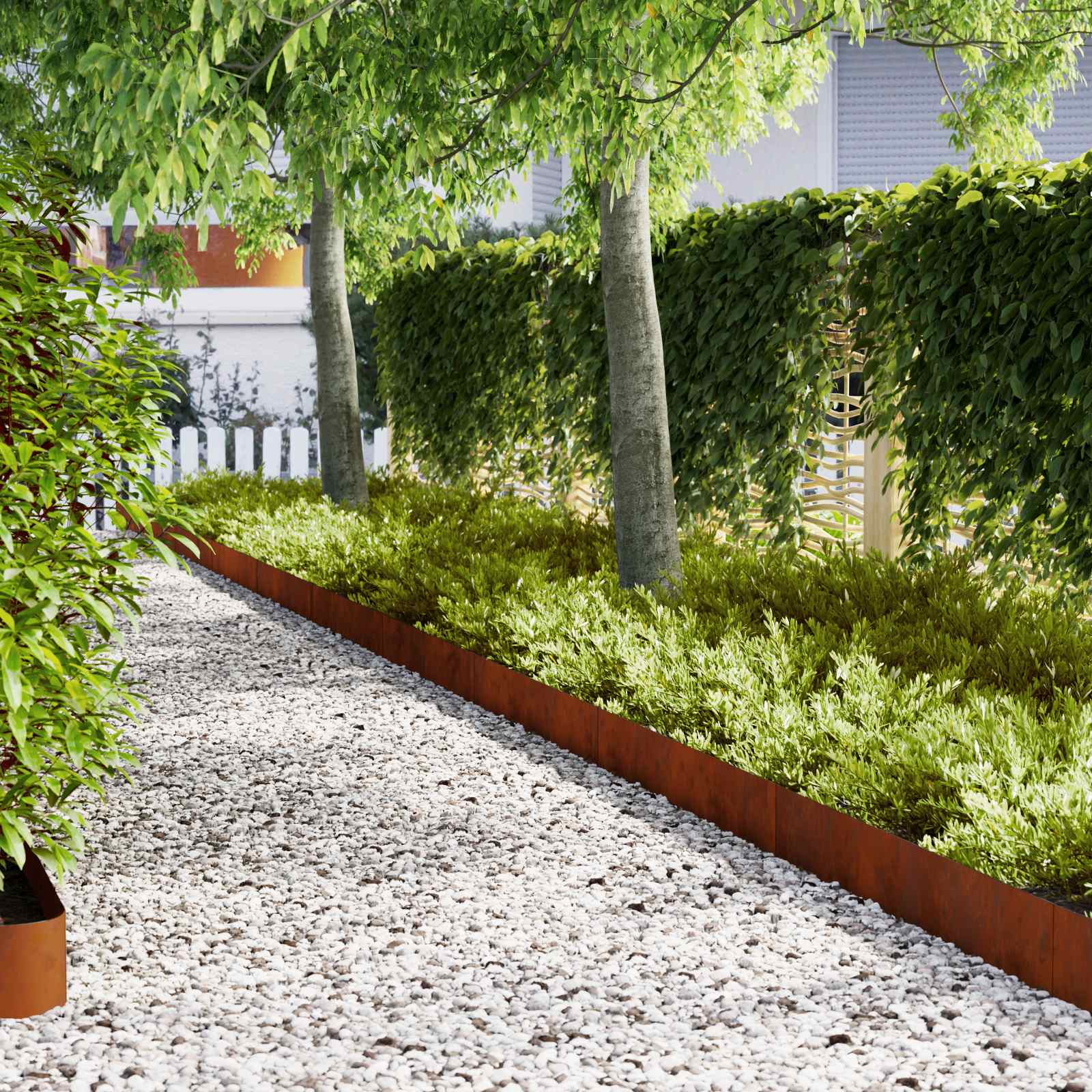 Tuinrand 50 st 100 x 0.05 x 20 cm weervast staal Roestig