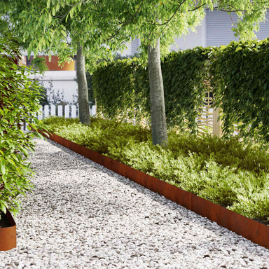 Tuinrand 50 st 100 x 0.05 x 20 cm weervast staal Roestig