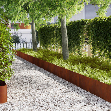 Tuinrand 30 st 100 x 0,05 x 30 cm weervast staal Roestig