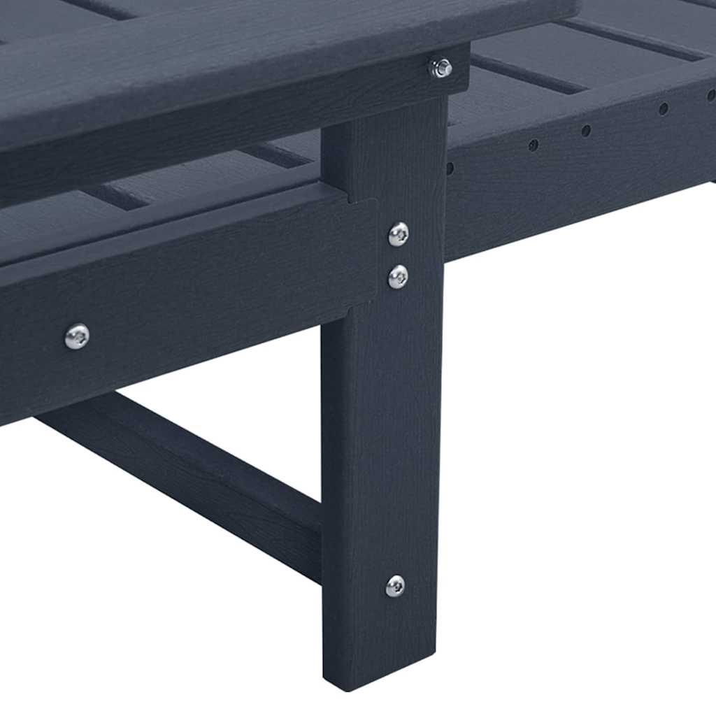 Ligstoel 2 st Polyetheen Marineblauw