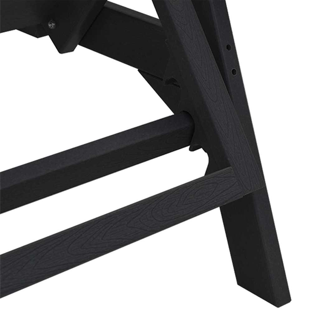 Ligstoel 2 st Polyetheen Zwart