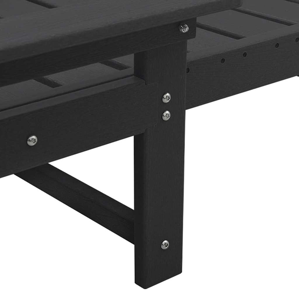Ligstoel 2 st Polyetheen Zwart