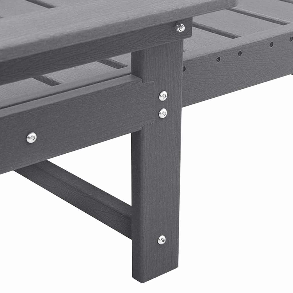 Ligstoel 3 st Polyetheen Lichtgrijs